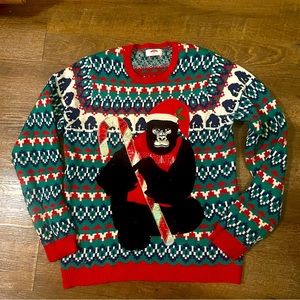 Adult large, gorilla ugly Christmas sweater!